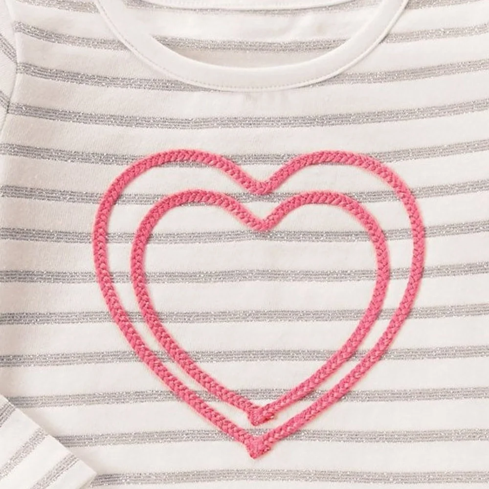 Gymboree‎ Pink Tutu Dress Set Girl 12-18 Mo Heart Sparkle Long Sleeve NWT